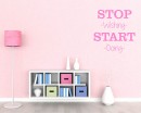 Stop Wishing Quotes Wall Decal Motivational Vinyl Art Stickers